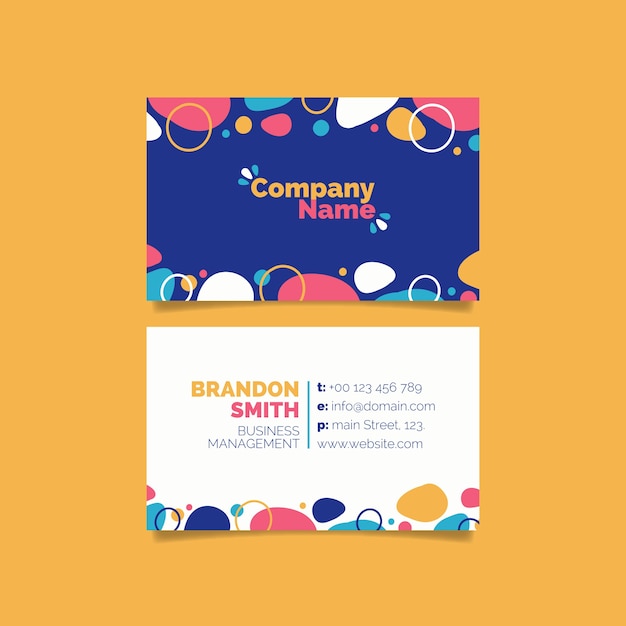 Free vector business card halves of dots