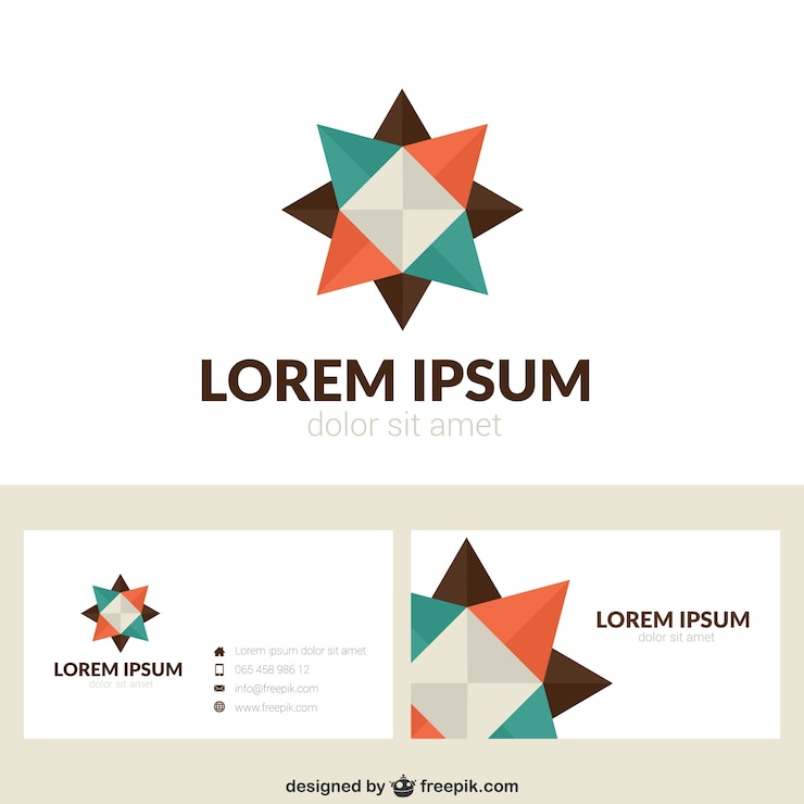 Free Vector business card and logo template