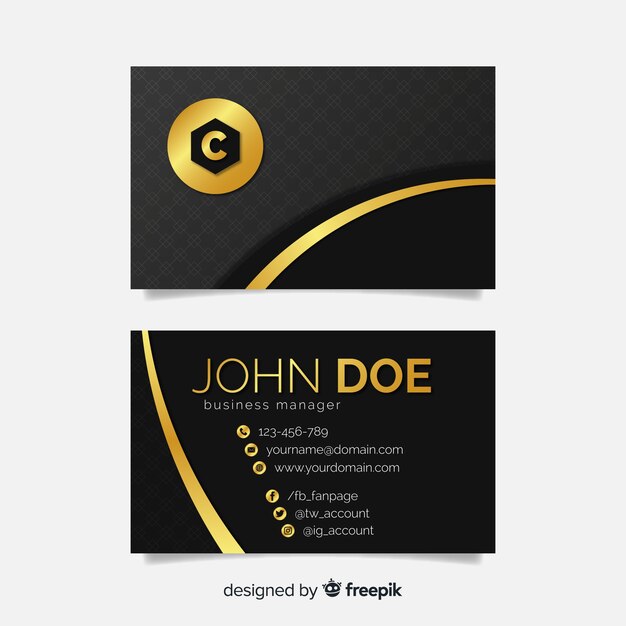 Business card luxury template