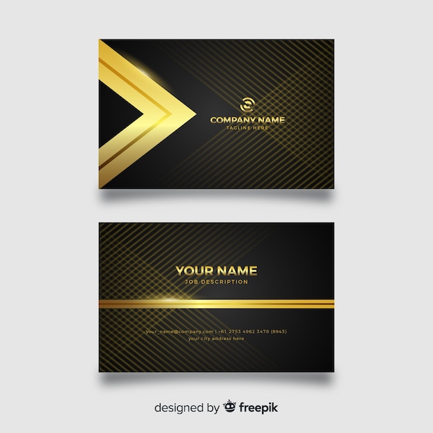 Free vector business card luxury template