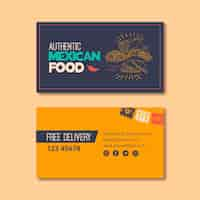 Free vector business card for mexican food restaurant