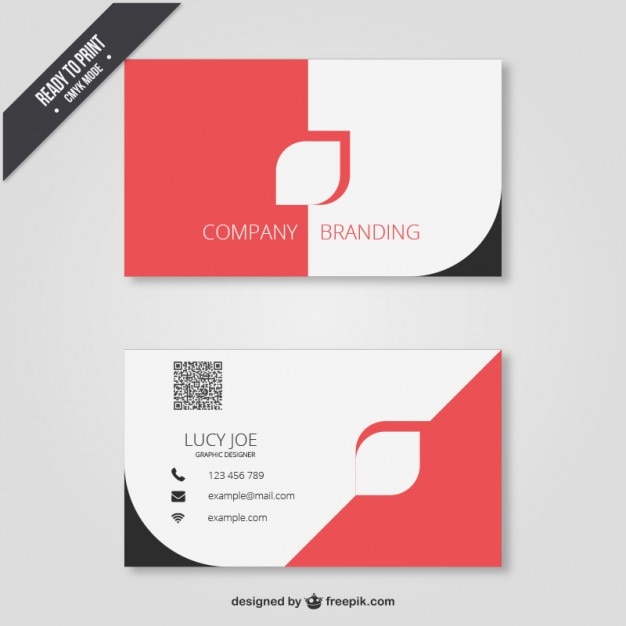 Free vector business card in modern design