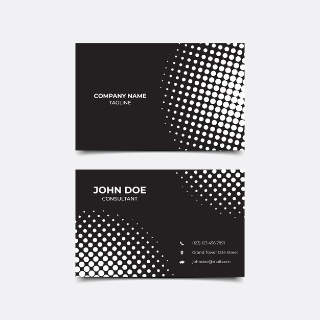 Business card monochrome