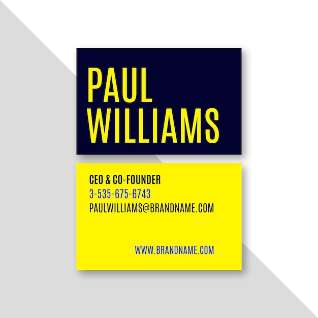 Business card neon theme