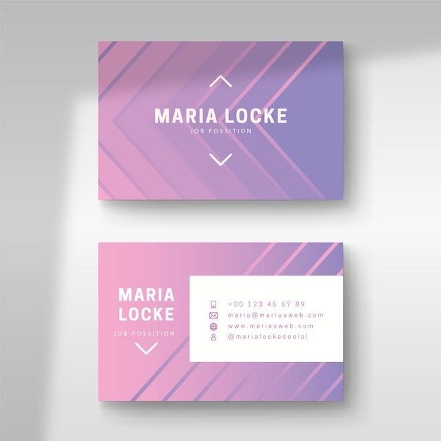 Business card pastel gradient design