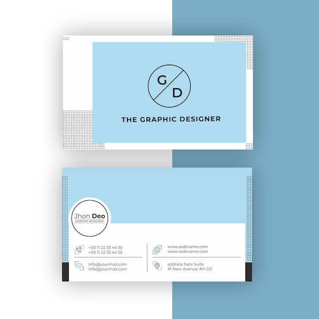 Business card set creative and clean business card template