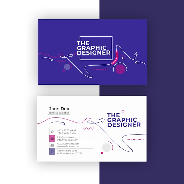 Business card set creative and clean business card template