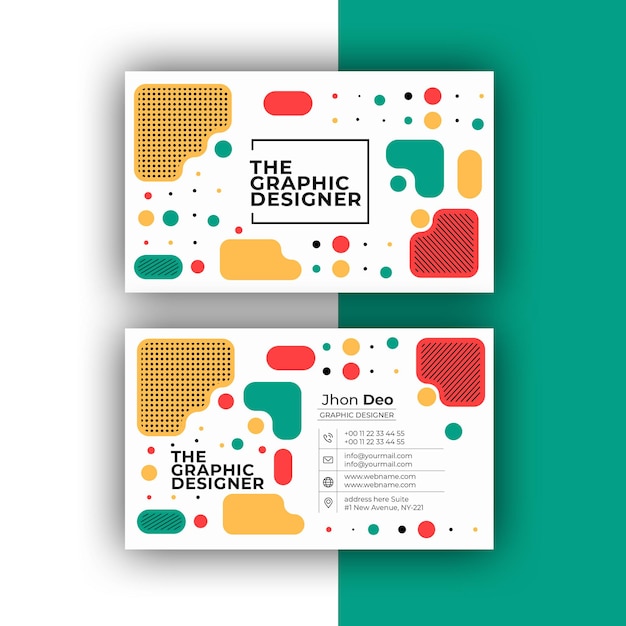 Business card set creative and clean business card template