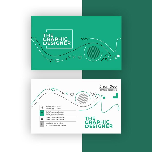 Business Card Set Creative and Clean Business Card Template