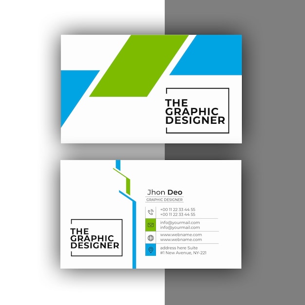 Free vector business card set creative and clean business card template