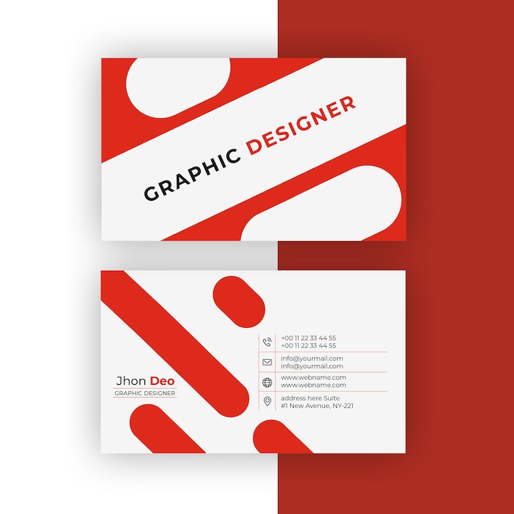 Free Vector business card set- creative and clean business card template.