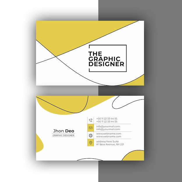 Business card set- creative and clean business card template.