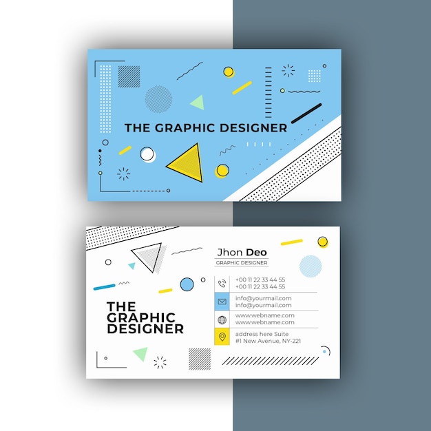 Free vector business card set- creative and clean business card template.