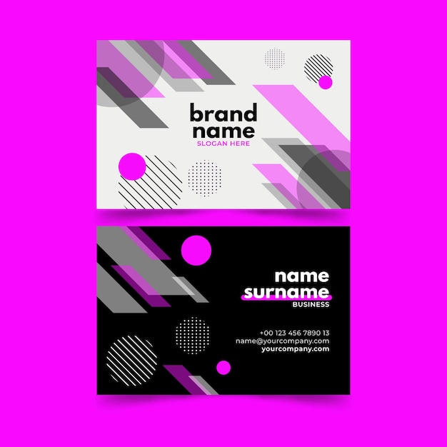 Free vector business card template abstract collection