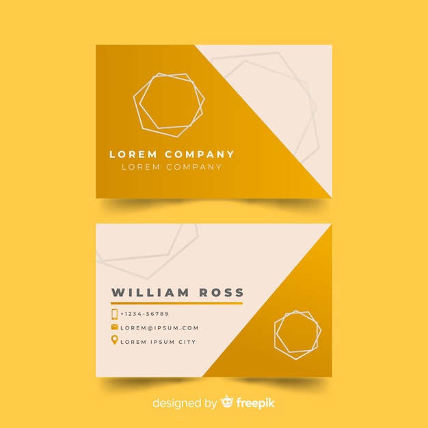 Free vector business card template in abstract style