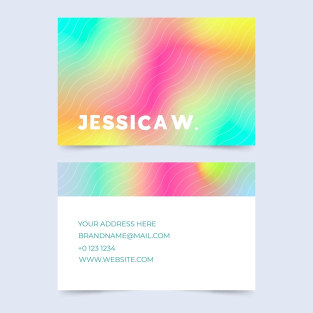 Free vector business card template abstract style