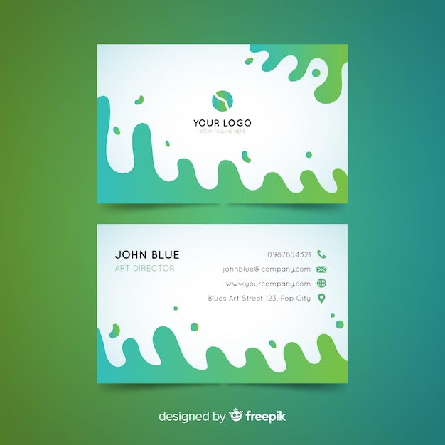 Free vector business card template abstract template