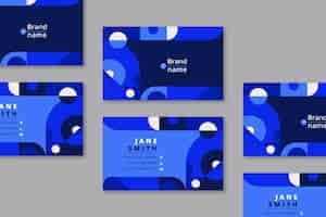 Free vector business card template in classic blue