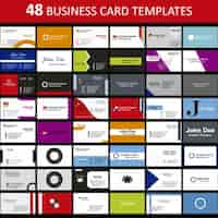 Free vector business card template collection