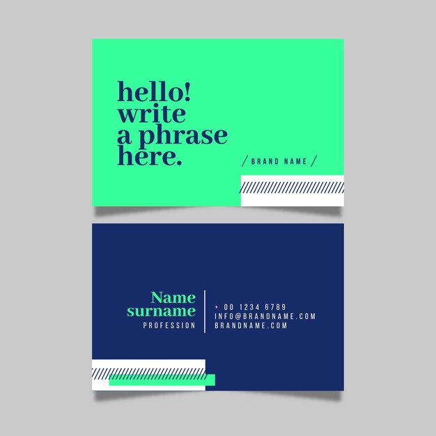 Business card template colorful minimal
