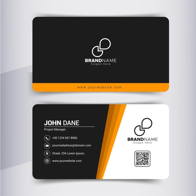 Business card template corporate brand identity design