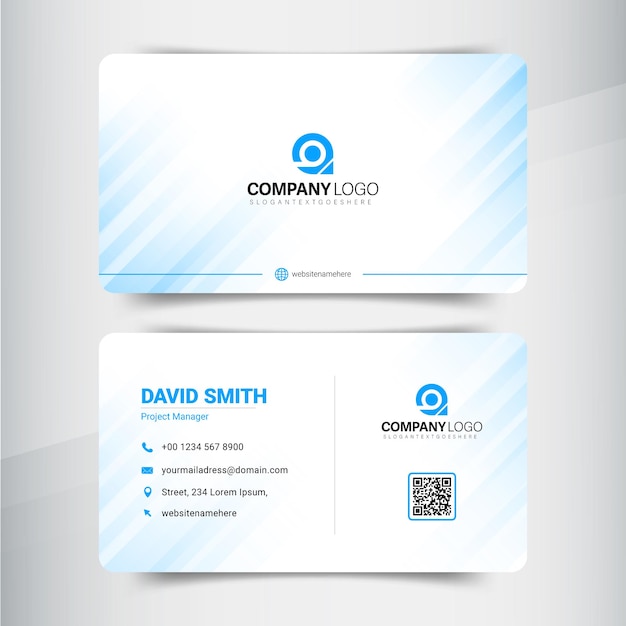 Free vector business card template corporate brand identity design