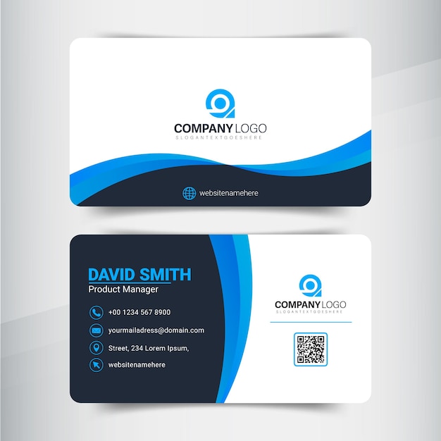 Business card template corporate brand identity design