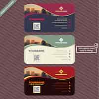 Free vector business card template design