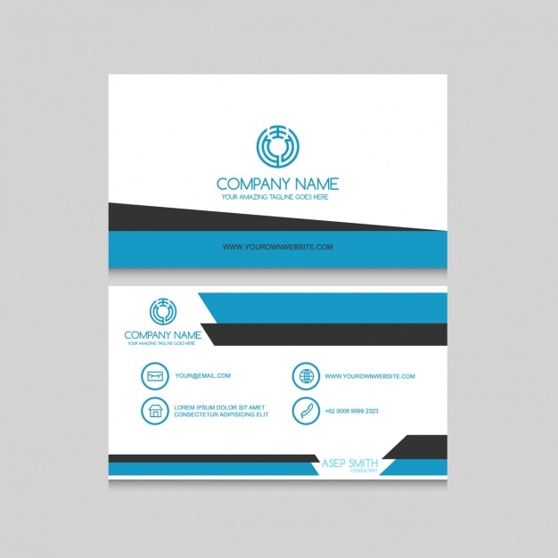 Free vector business card template design