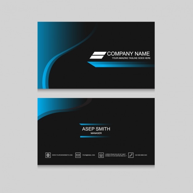 Free vector business card template design