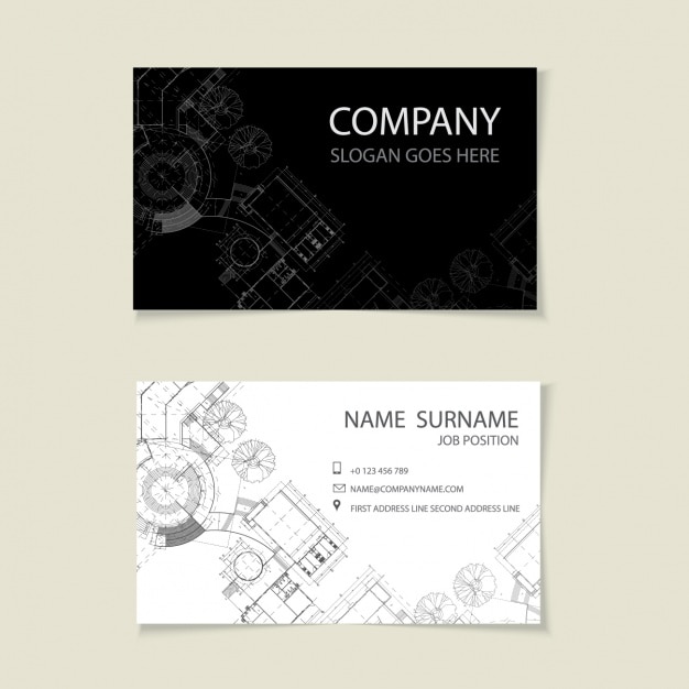 Free vector business card template design