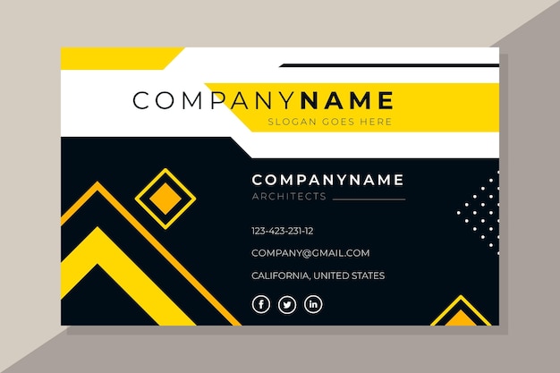 Free vector business card template design