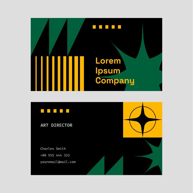 Free vector business card template design