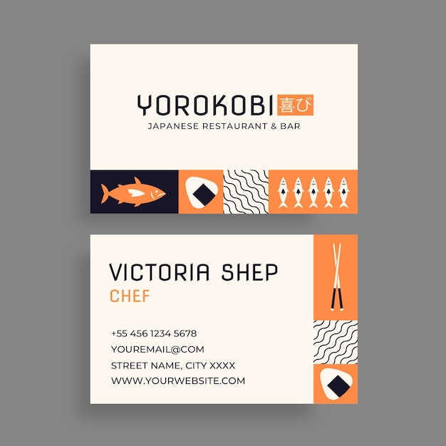 Free vector business card template design