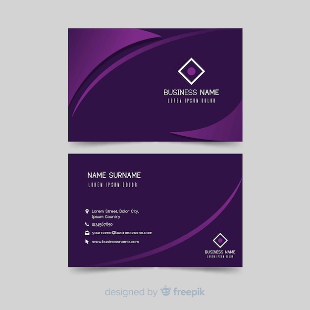 Business card template in elegant design