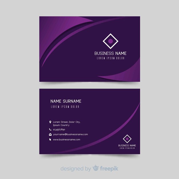 Business card template in elegant design