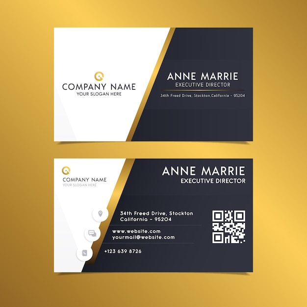 Business card template elegant design