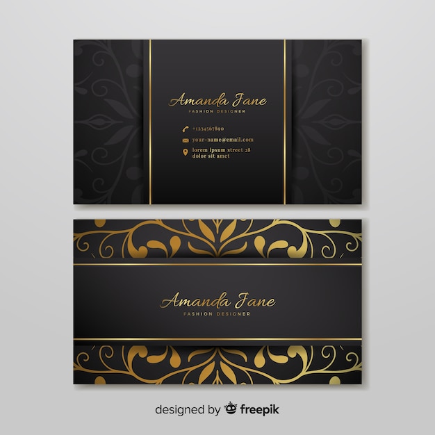 Free vector business card template in elegant style