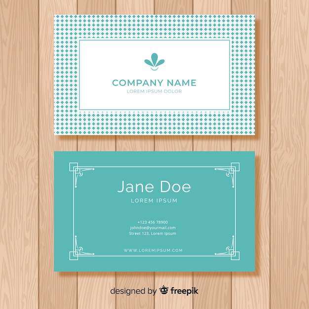 Free vector business card template in elegant style