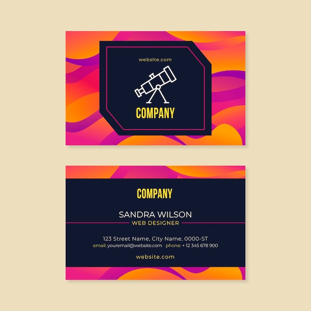 Free vector business card template gradient