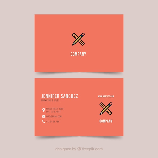 Business card template illustrator