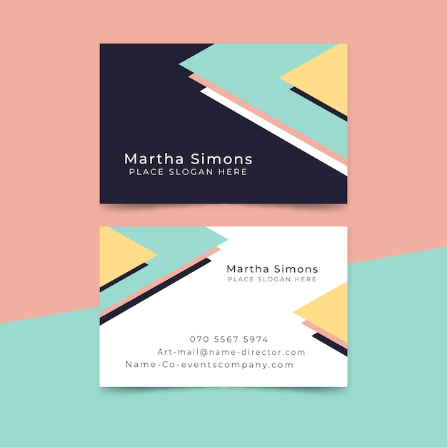 Business card template minimal style