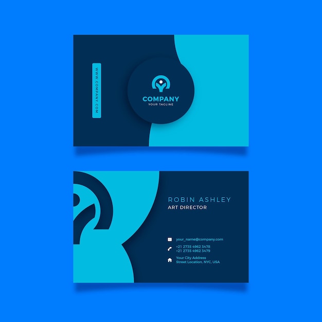 Business card template neumorph design