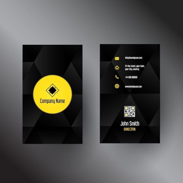 Business card template with an abstract design