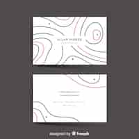 Free vector business card template with abstract shapes