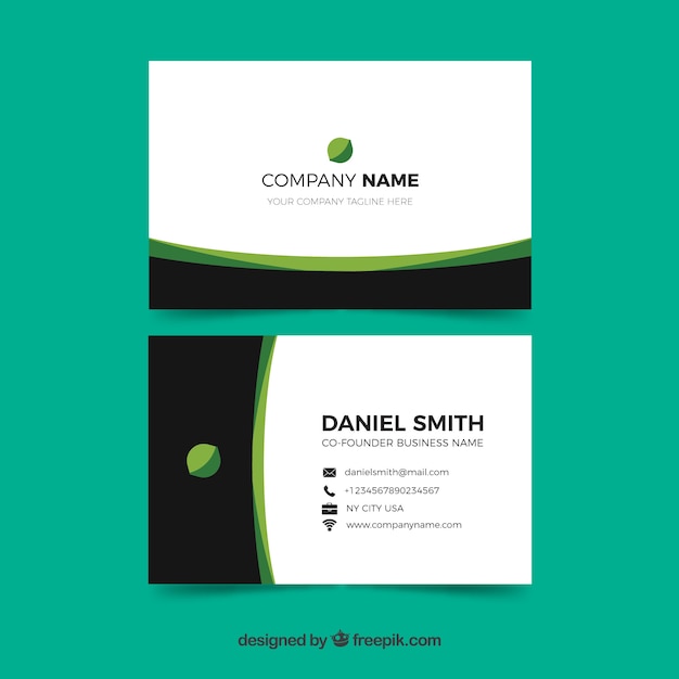 Business card template with elegant style