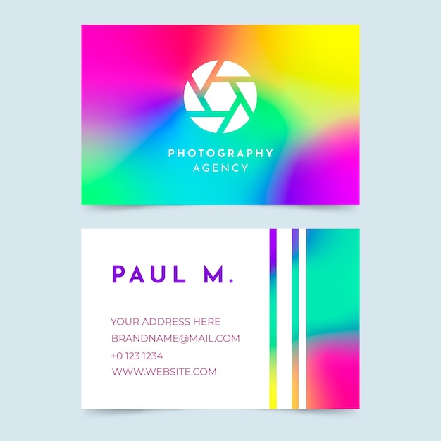 Free vector business card template with logo