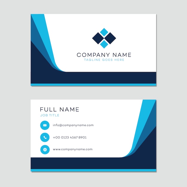 Business card template Free Vector