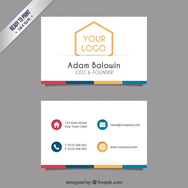 Free vector business card template