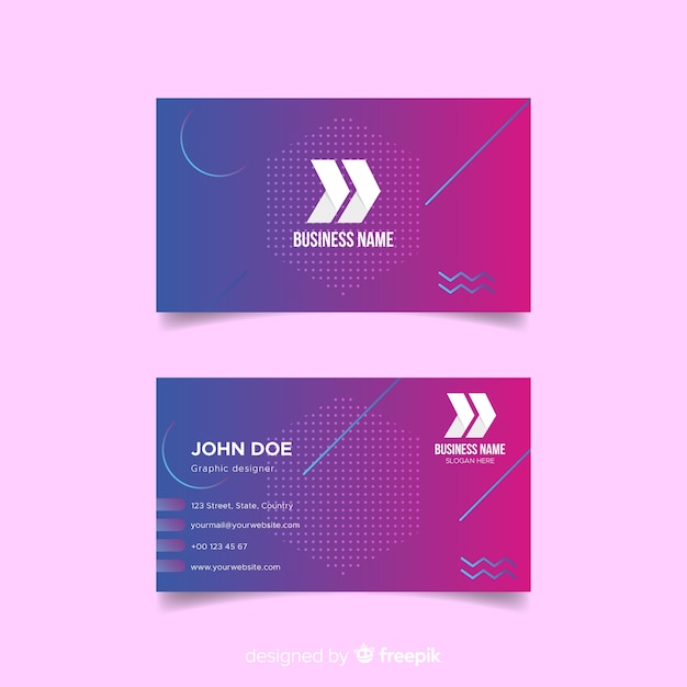 Free vector business card template